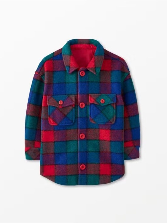 Hanna Andersson Other - Hanna Andersson Faux Wool Felt Plaid Jacket